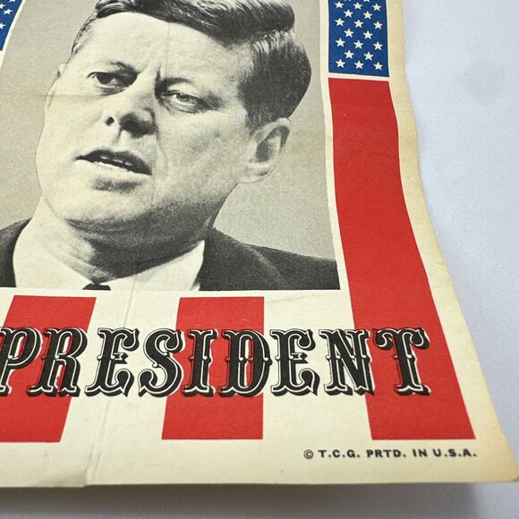 KENNEDY For President 3 of 15 Original Topps Mini Campaign Poster 1972 5 x 7 USA - Picture 3 of 4